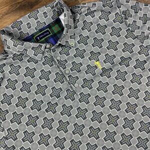 William Murray Golf Polo Shirt‎ Mens XL Gray Geometric